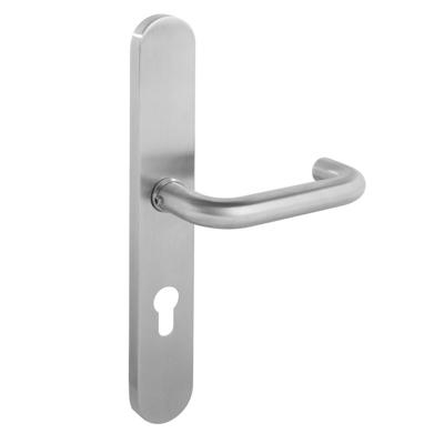 Intersteel Deurkruk Rond op XL schild profielcilindergat 72mm - RVS