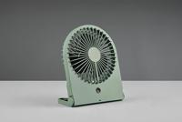 Trio Leuchten Tafelventilator Breezy H 23 cm oplaadbaar pistache groen - thumbnail
