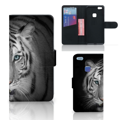 Huawei P10 Lite | Telefoonhoesje | Met pasjeshouder | Tijger