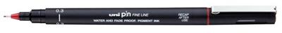 Fineliner uni-ball pin 0.3mm rood | 12 stuks