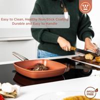 Westinghouse Grillpan Performance Rebel Red 28 x 28 cm - standaard anti-aanbaklaag - thumbnail