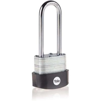 YALE -Y125B/40/163/1 - 40 mm gelamineerd stalen buitenhangslot - 63 mm gehard stalen beugel - 3 sleutels - Voor garage - tuinhuisjes