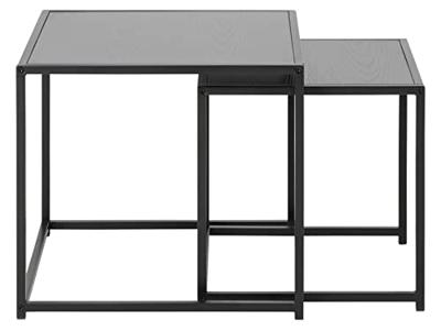 Bendt Bijzettafel 'Holger' set van 2 stuks, kleur Zwart