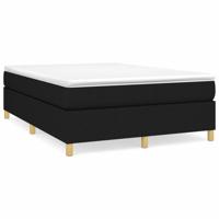 Boxspring met matras stof zwart 140x190 cm - thumbnail