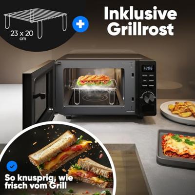 Profi Cook PC-MWG 1278 Magnetron Zwart 700 W Timerfunctie, Grillfunctie
