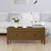 Salontafel 100x50x40 cm massief grenenhout honingbruin - thumbnail