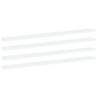 Wandschappen 4 st 100x10x1,5 cm spaanplaat wit - thumbnail