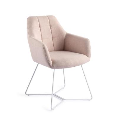 Jesper Home Eetkamerstoel 'Noto' Beehive White, kleur Petal Pink