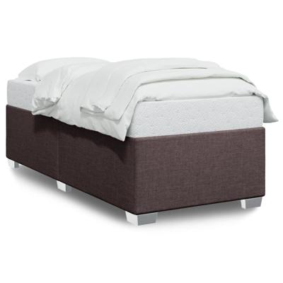 Bedframe zonder matras 90x190 cm stof donkerbruin Bedframe zonder matras 90x190 cm stof donkerbruin