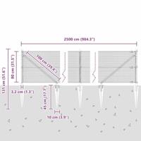 VidaXL Afrasteringspaal groen 25 x 0,8 m (12 x 12 mm gaas) - thumbnail