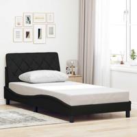 Bedframe zonder matras 100x200 cm stof zwart - thumbnail
