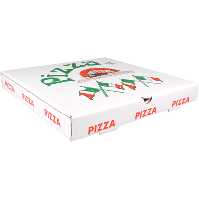Pizzadoos | golfkarton | 36x36x4.5cm | americano | wit | 100 stuks
