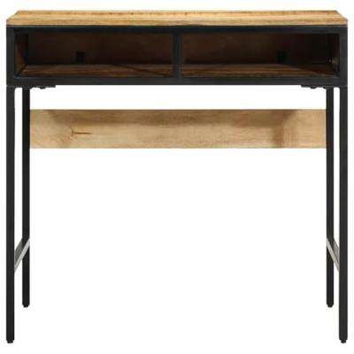 Schrijfbureau met plank Bruin 80 x 50 x 75 cm massief mangohout