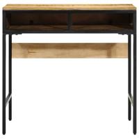 Schrijfbureau met plank Bruin 80 x 50 x 75 cm massief mangohout - thumbnail