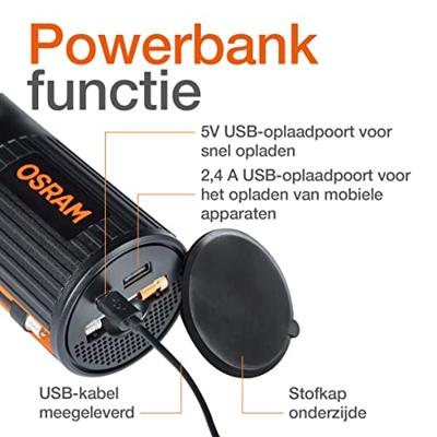 Osram Automotive OTIR2000 Compressor TYREinflate 2000 8.3 bar Opbergbox/tas, Digitaal display, Met werklamp