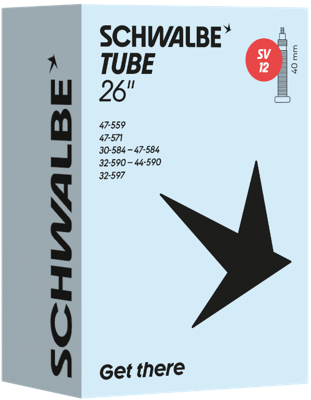 SCHWALBE tube #12 30/47-559/597 sv40