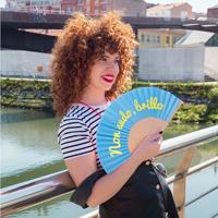 Houten waaier Fuck Off - Paars - thumbnail