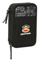 Dubbele etui Paul Frank Join the fun Zwart 12.5 x 19.5 x 4 cm (28 Onderdelen) - thumbnail