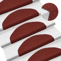 VidaXL Trapmatten zelfklevend 65x21x4 cm naaldvilt rood 15 st - thumbnail