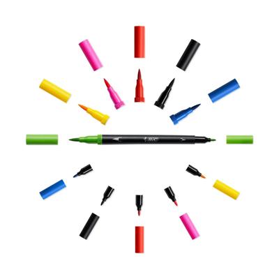 Kleurstift bic intensity dual-tip assorti