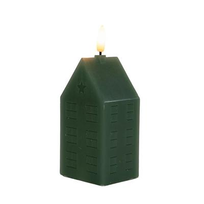 Anna&apos;s Collection LED kaars 3d flame huis 5x6x15cm jade groen 1 stuks