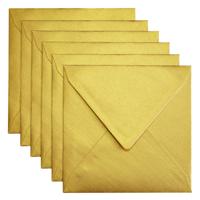 Envelop papicolor 140x140mm metallic goud - thumbnail