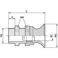 LAPP 53015420 Wartel Met beschermtrompet PG11 Polyamide Zilver-grijs (RAL 7001) 100 stuk(s) - thumbnail