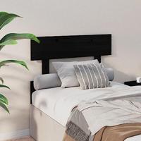 Hoofdbord 93,5x3x81 cm massief grenenhout zwart - thumbnail