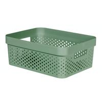 Curver infinity dots opbergmand 11l groen - thumbnail