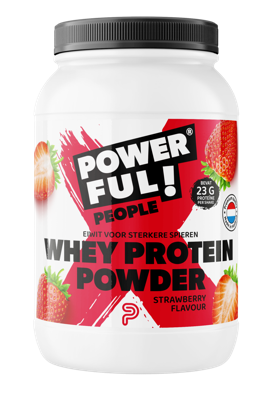 Powerful People Whey protein powder strawberry 400 Gram Powerful People Whey protein powder strawberry 400 Gram