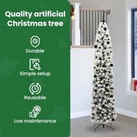 VidaXL Kunstkerstboom groen 240 cm pvc en staal en kunststof - thumbnail