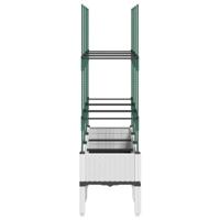 Plantenbak met latwerk 120x40x142,5 cm polypropeen wit - thumbnail