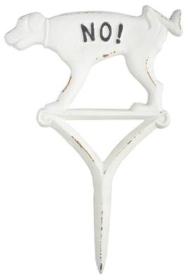 Hondenbordje niet plassen wit