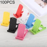 100 stuks Mini universele verstelbare opvouwbare Desk telefoonhouder voor iPhone iPad Samsung Huawei Xiaomi andere Smartphones en Tablets willek - thumbnail