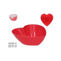 Kom rood hart 14x13x5 cm - thumbnail