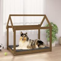 VidaXL Hondenmand 101x70x90 cm massief grenenhout honingbruin - thumbnail