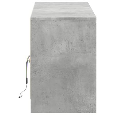 Tv-meubel met LED 139,5x34x50 cm bewerkt hout betongrijs
