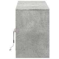 Tv-meubel met LED 139,5x34x50 cm bewerkt hout betongrijs - thumbnail