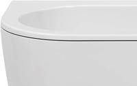 Saqu Line half vrijstaand bad met 2 ligzijdes back-to-wall 160x75cm glans wit acryl incl. afvoerplug wit - thumbnail