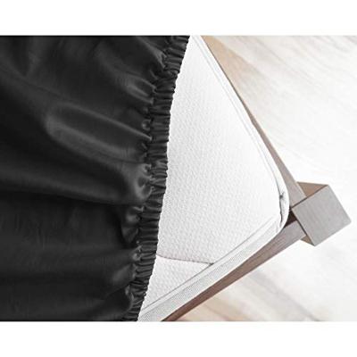 Primaviera Deluxe Topper Satijn Hoeslaken Zwart 90 x 220