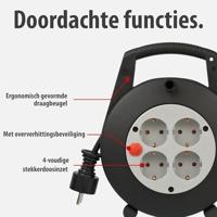 Kabelhaspel brennenstuhl 4vdig 15m zwart/grijs | 2 stuks - thumbnail