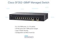 Cisco SF352-08MP 8-Port 10/100 Managed Switch - thumbnail
