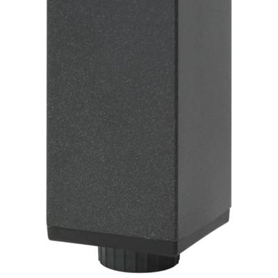 Tuintafel 80x80x74 cm aluminium en glas zwart