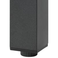 Tuintafel 80x80x74 cm aluminium en glas zwart - thumbnail