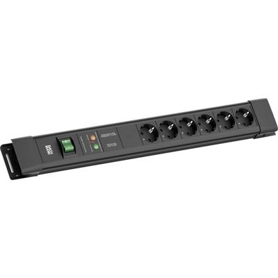 Bachmann BM005910 Overspanningsveilige stekkerdoos Zwart Randaarde stekker 1 stuk(s)