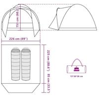 VidaXL Vistent 2-persoons waterdicht camouflage - thumbnail
