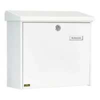 Burg Wächter 4120 COMFORT 913 W Brievenbus Plaatstaal Wit Sleutelslot - thumbnail