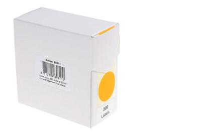 Etiket rillprint 35mm 500st op rol fluor oranje