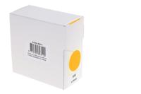 Etiket rillprint 35mm 500st op rol fluor oranje - thumbnail
