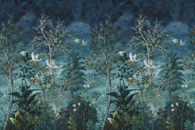 Dutch Wallcoverings Arboretum - Mural Midnight Blue - Multi
